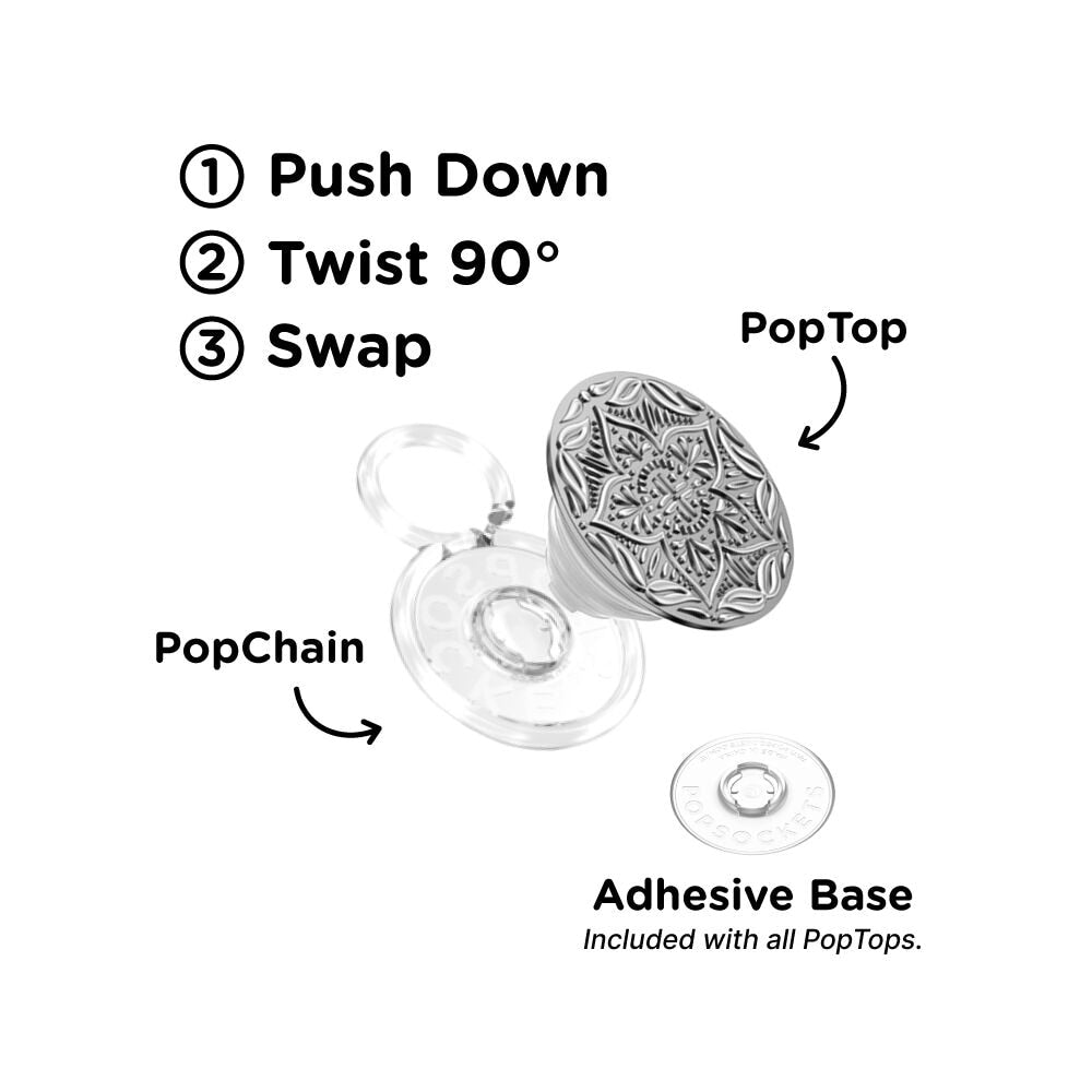 Enamel Silver Mandala — PopTop - US 62794