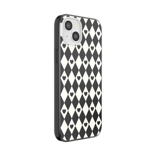 Harlequin Hearts Black — iPhone 15 Plus MagSafe Case - US 99891