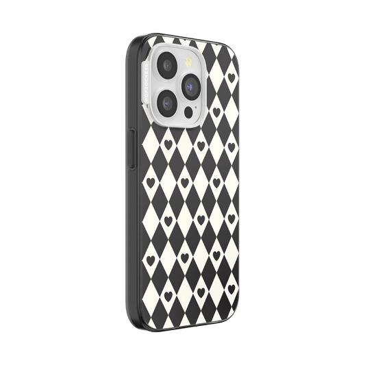 Harlequin Hearts Black — iPhone 15 Pro MagSafe Case - US 01837