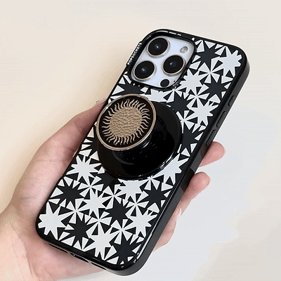 Enamel Hammered Sun Black — MagSafe PopGrip - US 55182