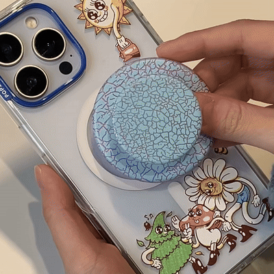 Crackle Reef Printed Sugar Plum — MagSafe PopGrip - US 55146