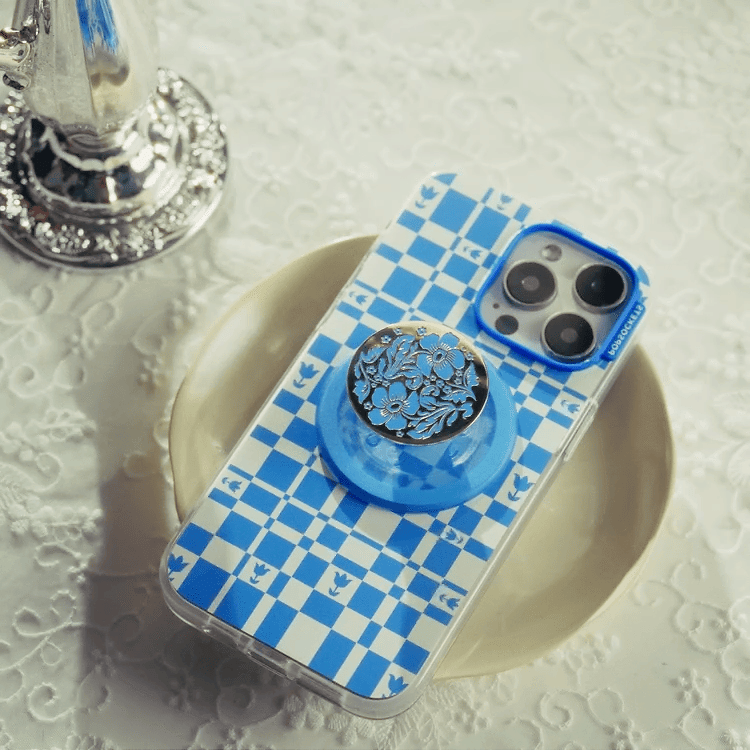 Enamel Lace Blue Vermeer — MagSafe PopGrip - US 67574