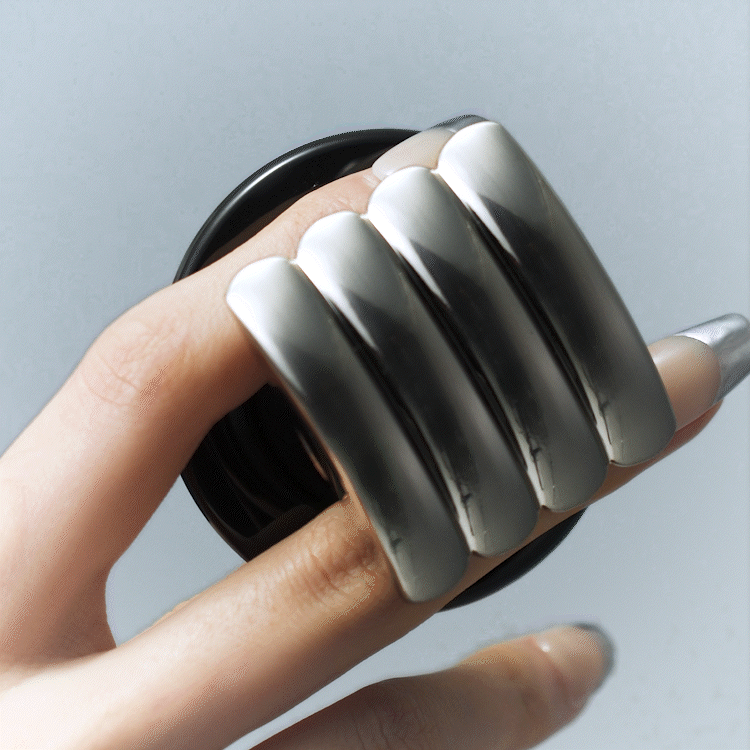 Enamel Puffy Stack Silver —  MagSafe PopGrip - US 83374