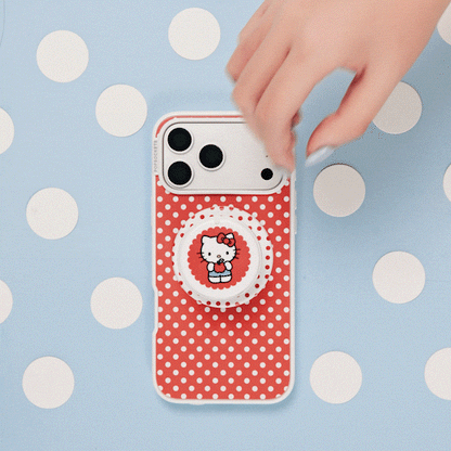 Cherry Red Polka Dot — iPhone 14 Plus MagSafe Case - US 09977