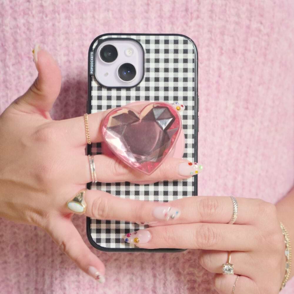 Crystal Heart Neon Pink —  MagSafe PopGrip - US 24634