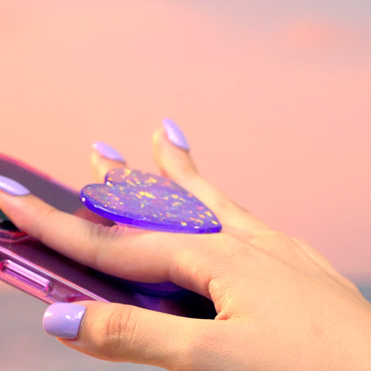 Iridescent Confetti Dreamy Heart — Adhesive PopGrip - US 76399