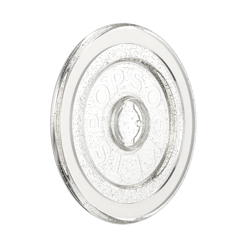 Clear Glitter Silver — MagSafe Round Base - US 86220