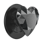 Crystal Heart Black Glitter —  MagSafe PopGrip - US 24053