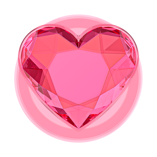 Crystal Heart Neon Pink —  MagSafe PopGrip - US 24634