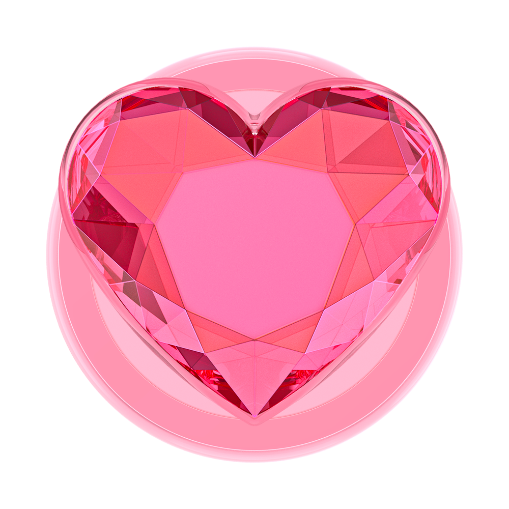 Crystal Heart Neon Pink —  MagSafe PopGrip - US 22391