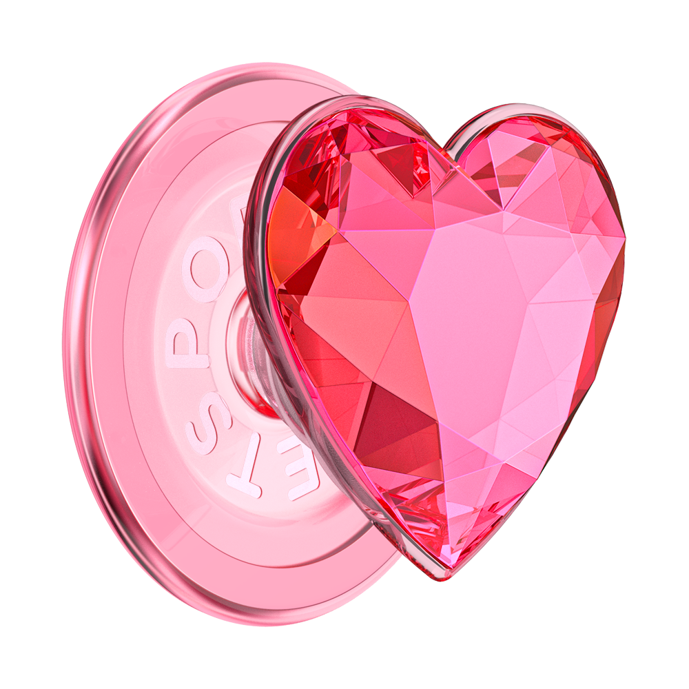 Crystal Heart Neon Pink —  MagSafe PopGrip - US 07912