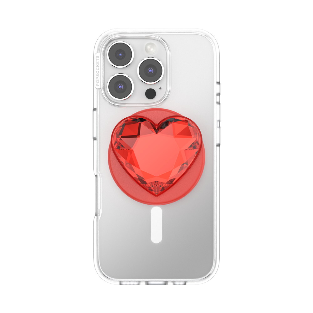 Crystal Heart Rosso —  MagSafe PopGrip - US 66273