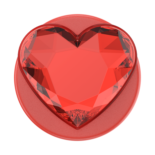 Crystal Heart Rosso —  MagSafe PopGrip - US 97098