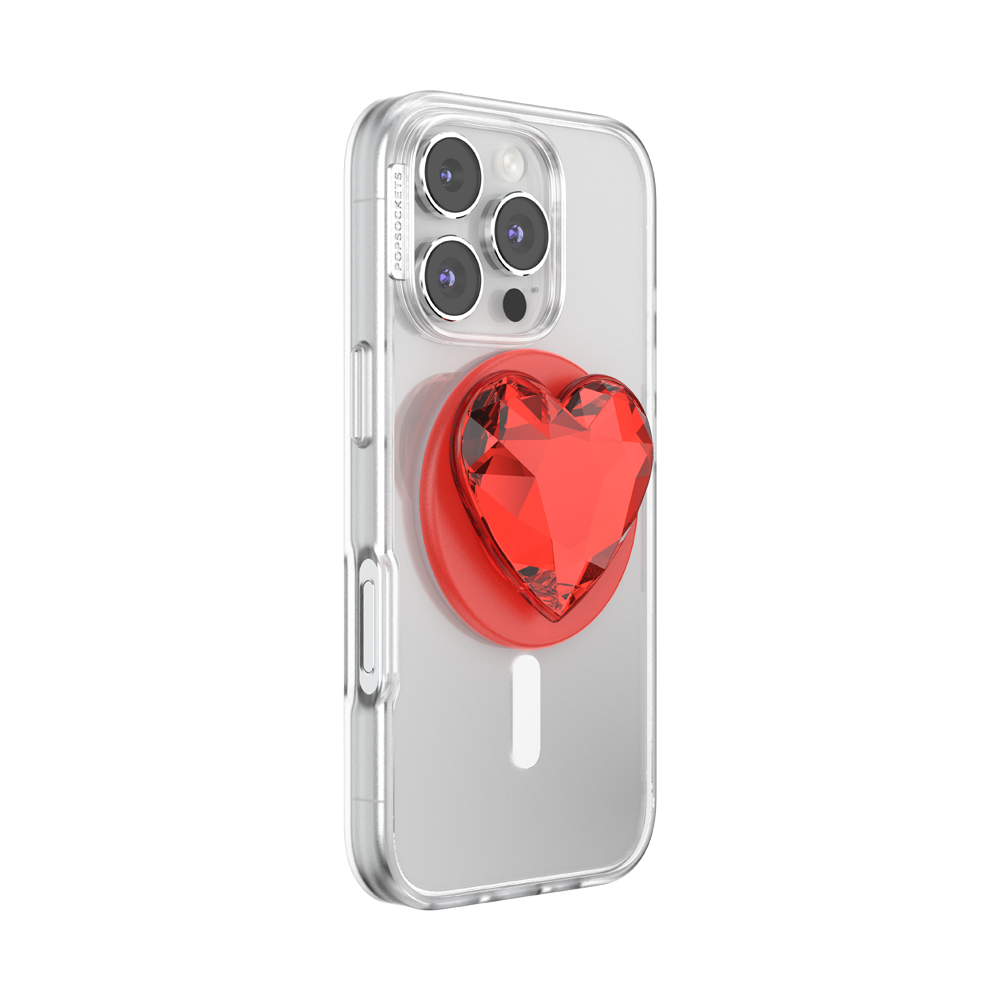 Crystal Heart Rosso —  MagSafe PopGrip - US 97098