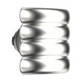 Enamel Puffy Stack Silver — PopTop - US 55196