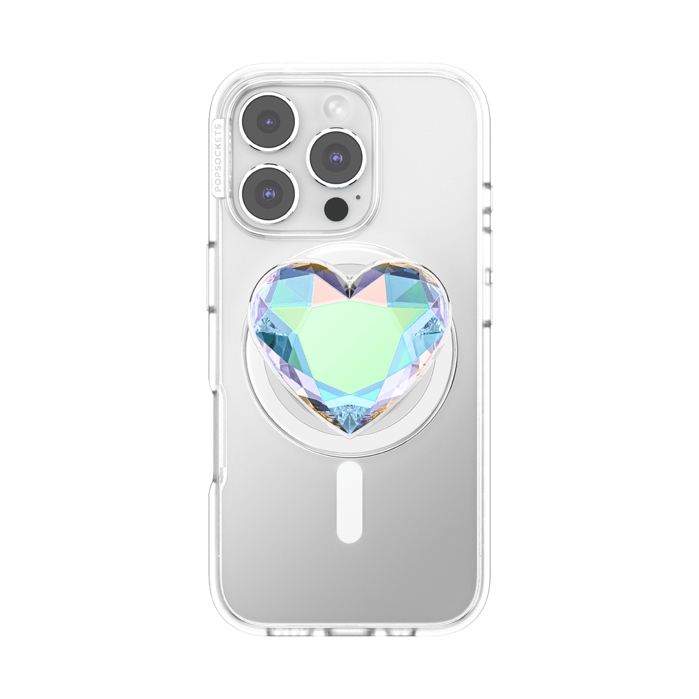 Iridescent Crystal Heart — MagSafe PopGrip - US 77822