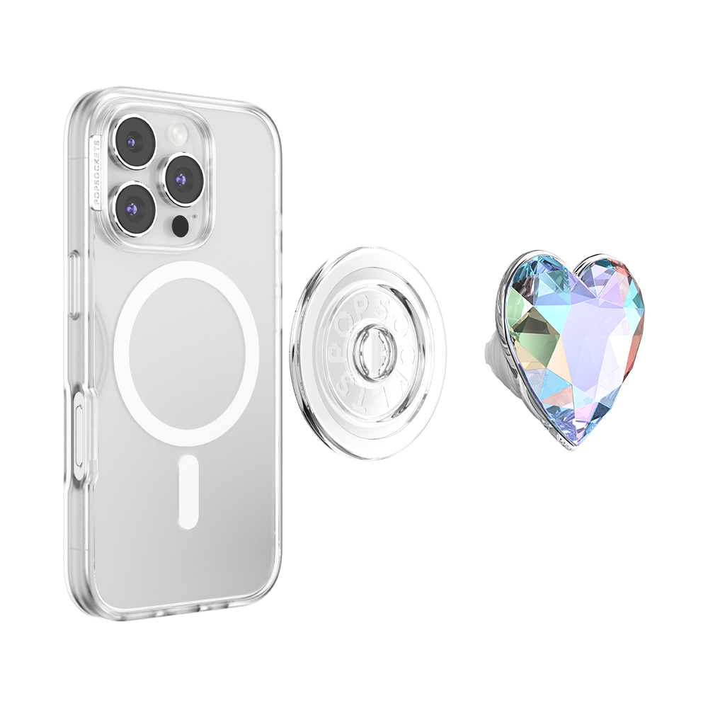 Iridescent Crystal Heart — MagSafe PopGrip - US 02520