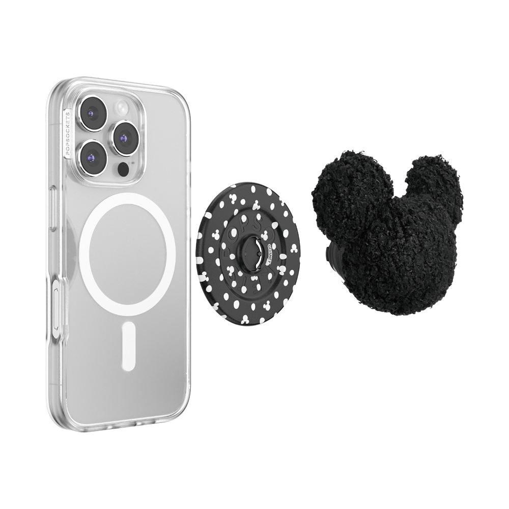 Plush Mickey Black — MagSafe PopGrip - US 16184