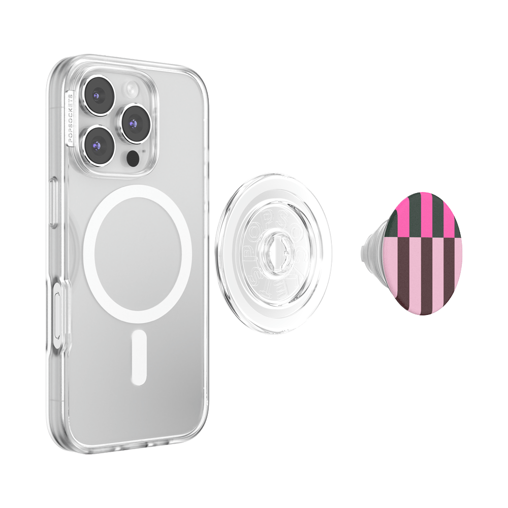 Pop of Pink Stripe — MagSafe PopGrip - US 12797