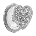 Confetti Heart Silver Sizzle — MagSafe PopGrip - US 94919