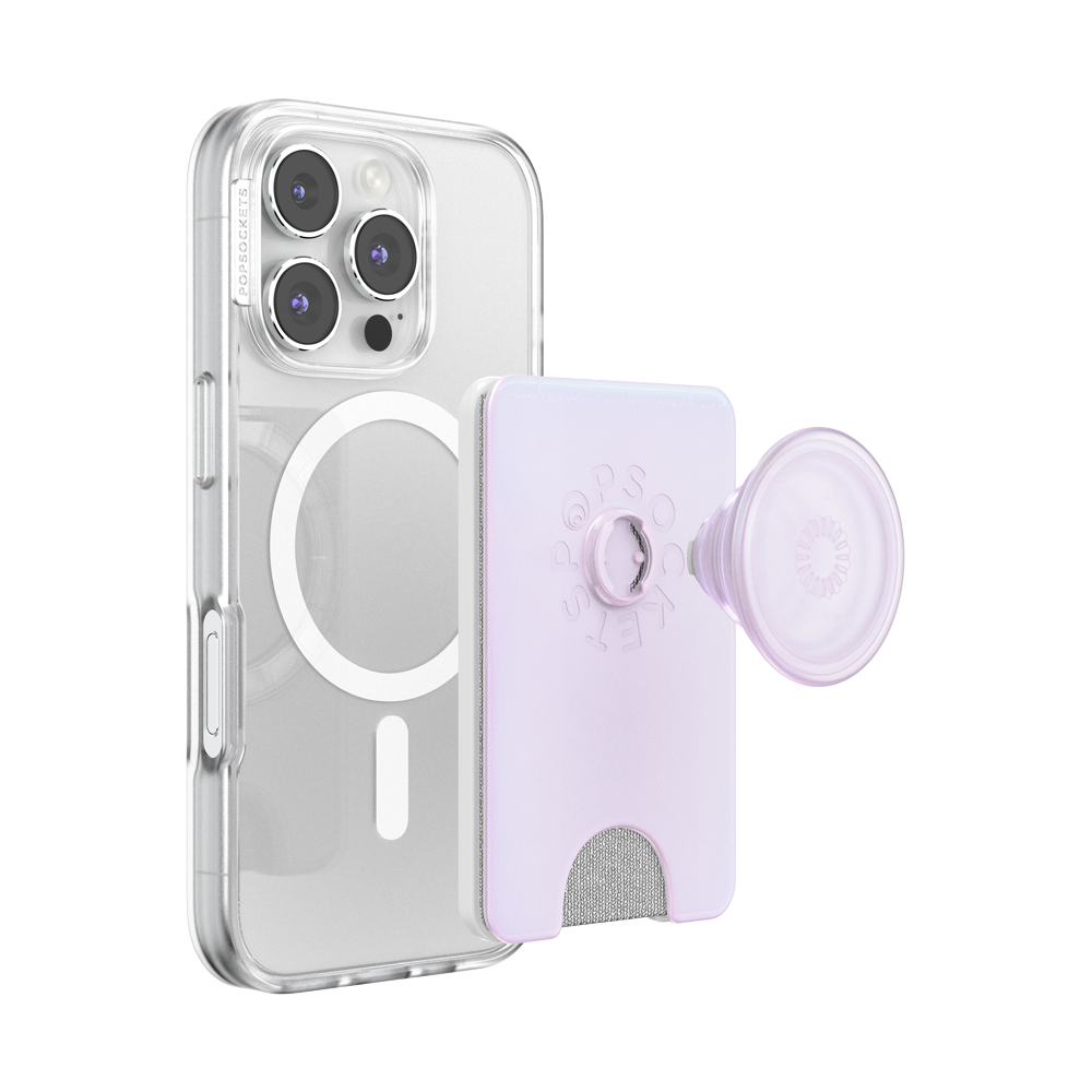 Opalescent White — MagSafe Kick-Out PopWallet+ & Stand - US 38980