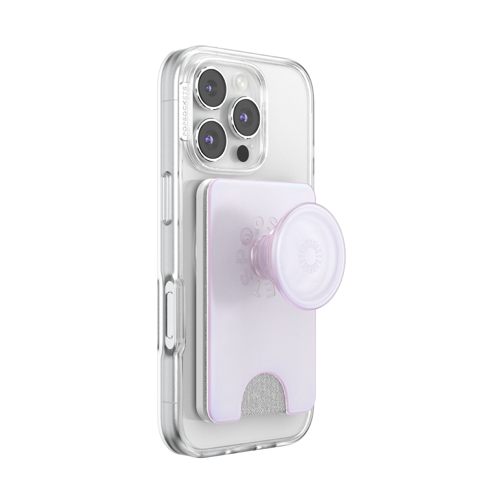 Opalescent White — MagSafe Kick-Out PopWallet+ & Stand - US 01514