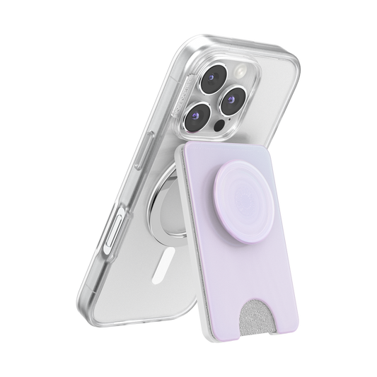 Opalescent White — MagSafe Kick-Out PopWallet+ & Stand - US 38980