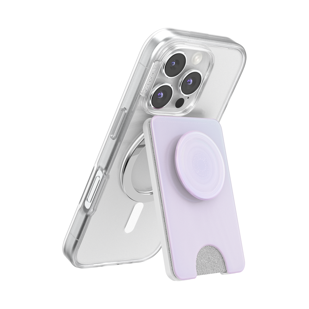 Opalescent White — MagSafe Kick-Out PopWallet+ & Stand - US 51346
