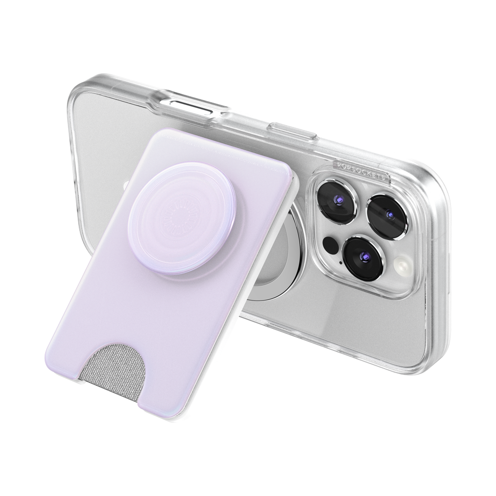 Opalescent White — MagSafe Kick-Out PopWallet+ & Stand - US 08648