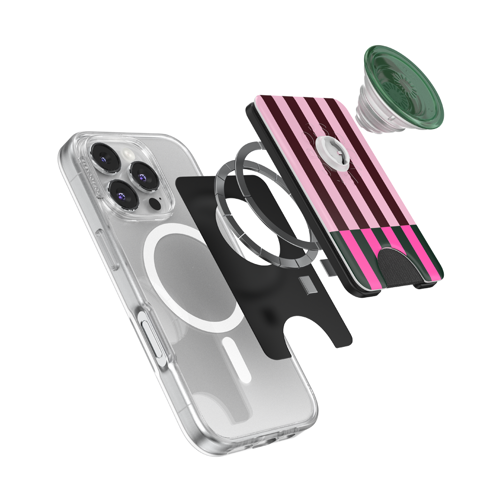 Pop of Pink Stripe — MagSafe PopWallet+ - US 05534