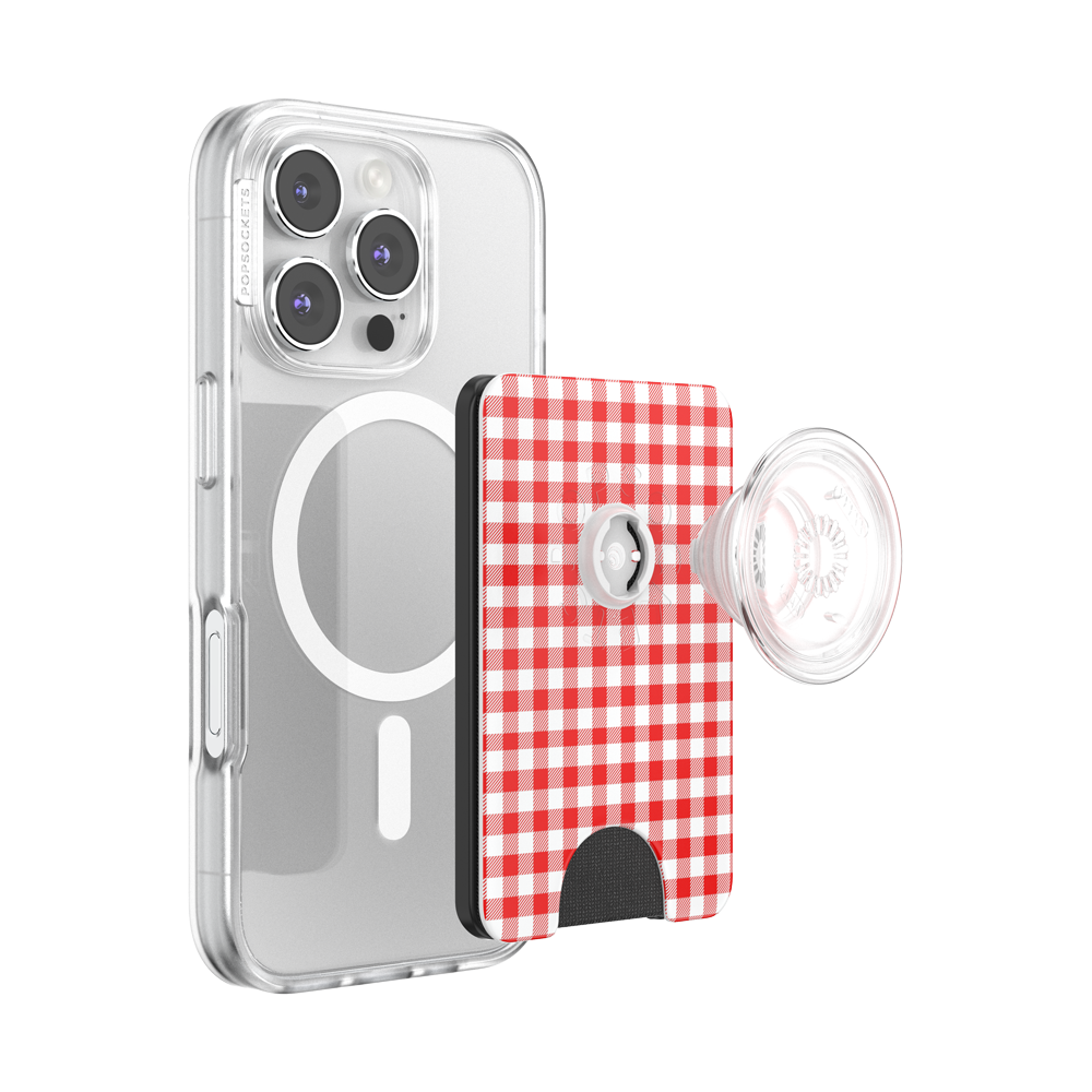 Red Gingham — MagSafe PopWallet+ - US 04765