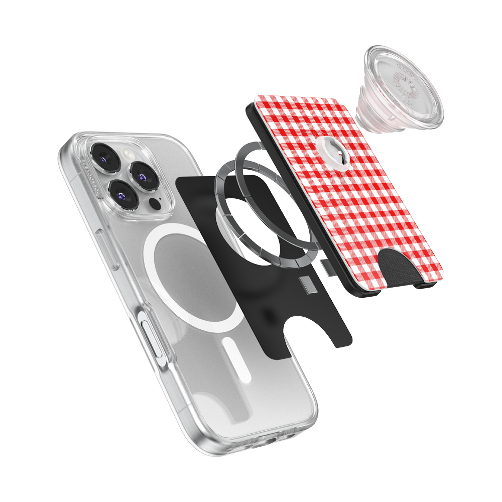 Red Gingham — MagSafe PopWallet+ - US 04765