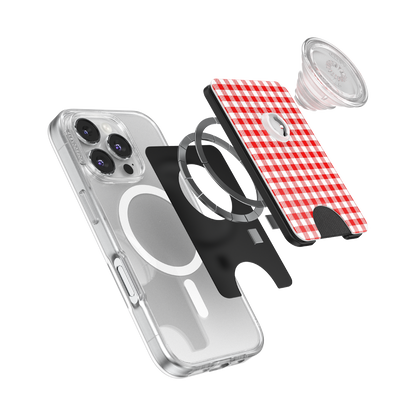 Red Gingham — MagSafe PopWallet+ - US 65005