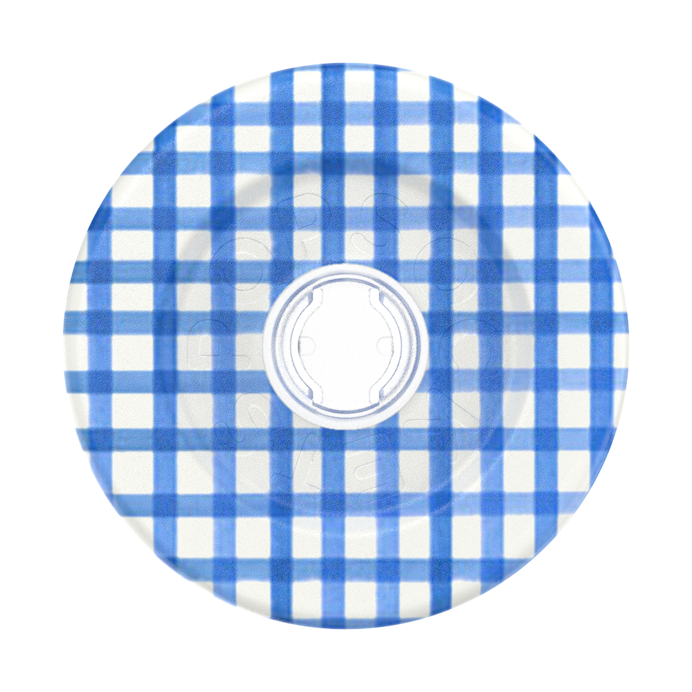 Gingham Blue —  MagSafe Round Base - US 63348