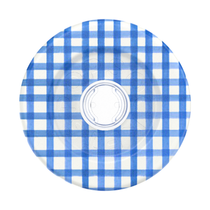 Gingham Blue —  MagSafe Round Base - US 63348