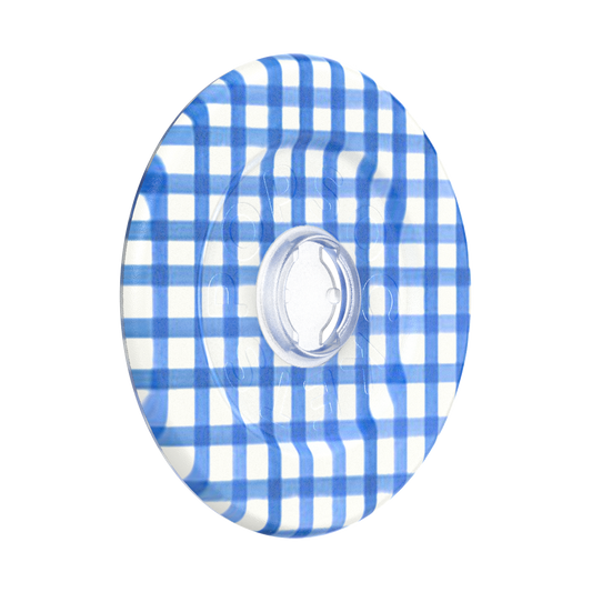 Gingham Blue —  MagSafe Round Base - US 15761