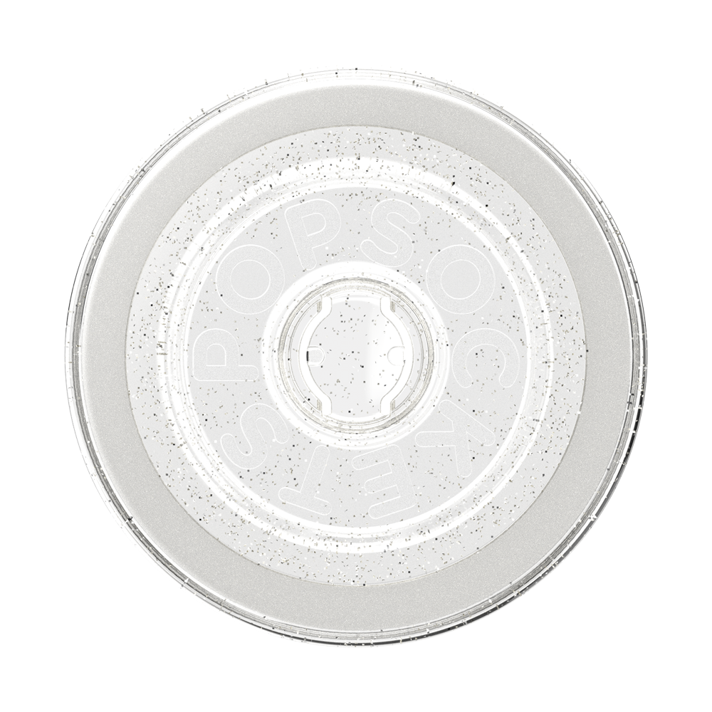 Clear Glitter Silver — MagSafe Round Base - US 20616