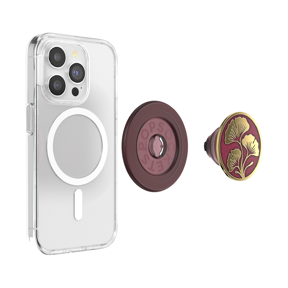 Enamel Ginkgo Oxblood — MagSafe PopGrip - US 13365