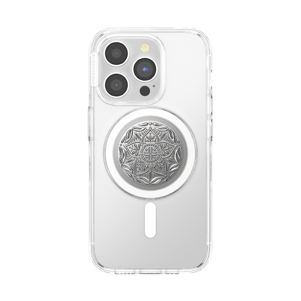 Enamel Silver Mandala — MagSafe PopGrip - US 16969
