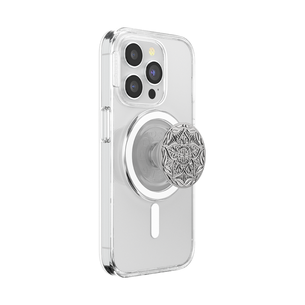 Enamel Silver Mandala — MagSafe PopGrip - US 50136