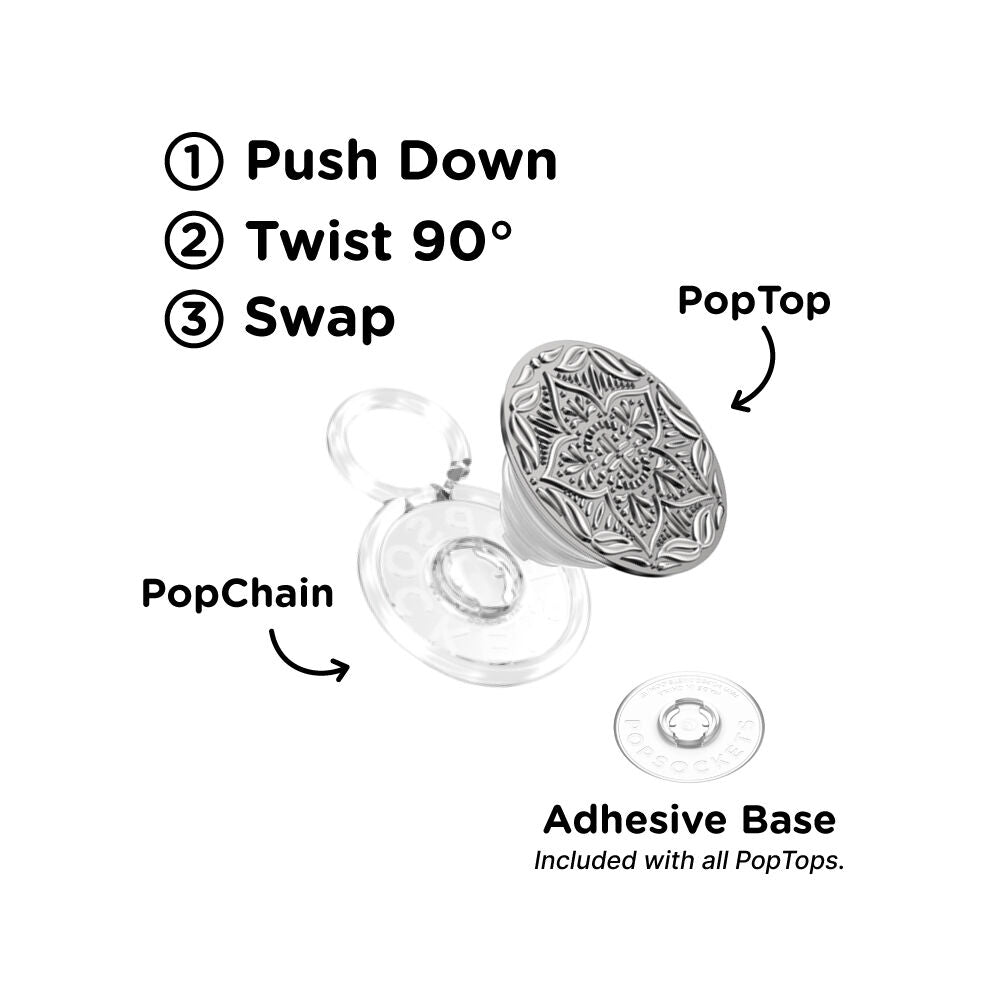 Enamel Silver Mandala — PopTop - US 33719