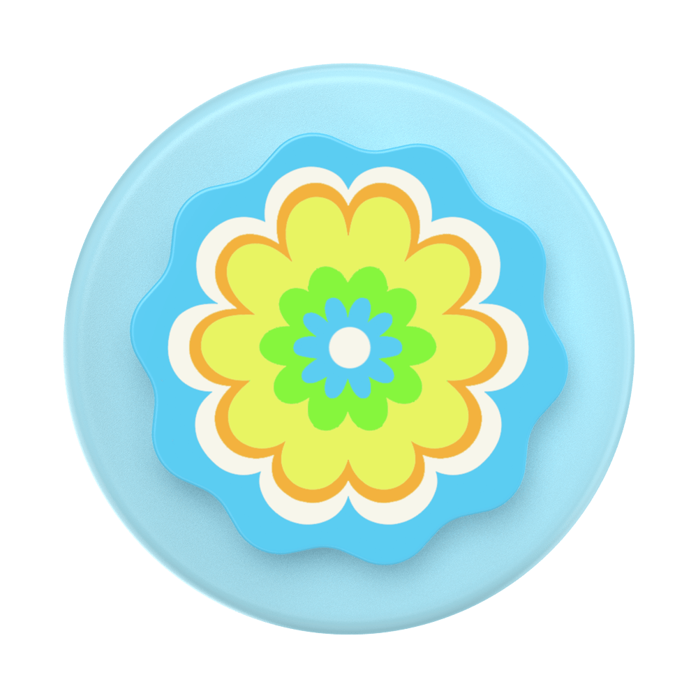 Molded Flower Kaleidoscope Blue — MagSafe PopGrip - US 43749