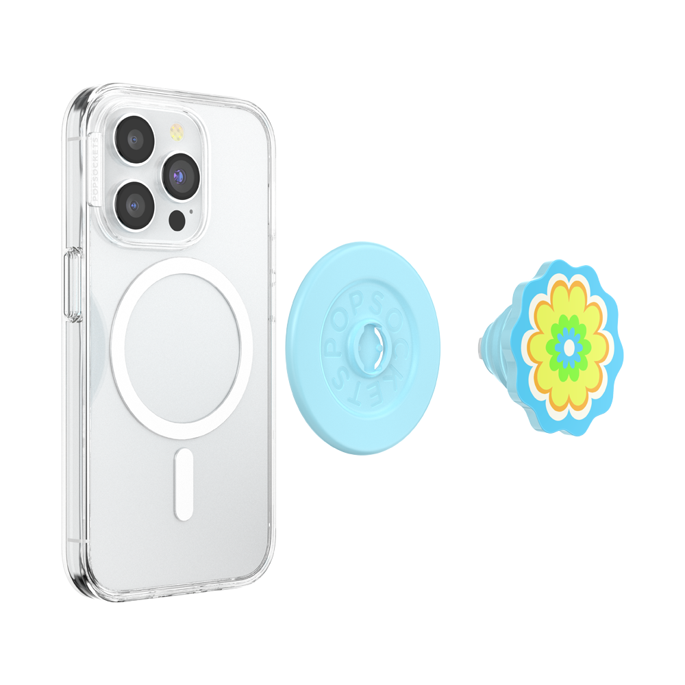 Molded Flower Kaleidoscope Blue — MagSafe PopGrip - US 92219