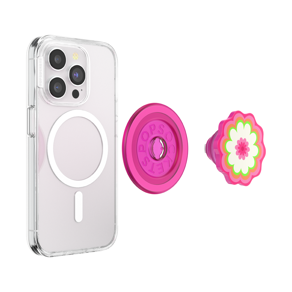Molded Flower Kaleidoscope Pink — MagSafe PopGrip - US 16875