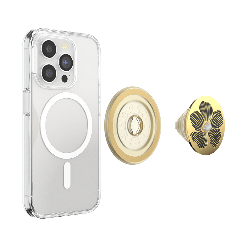Enamel Mae Flower with Pearl — MagSafe PopGrip - US 33514
