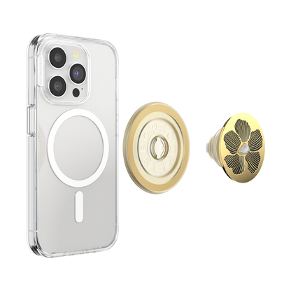 Enamel Mae Flower with Pearl — MagSafe PopGrip - US 76548