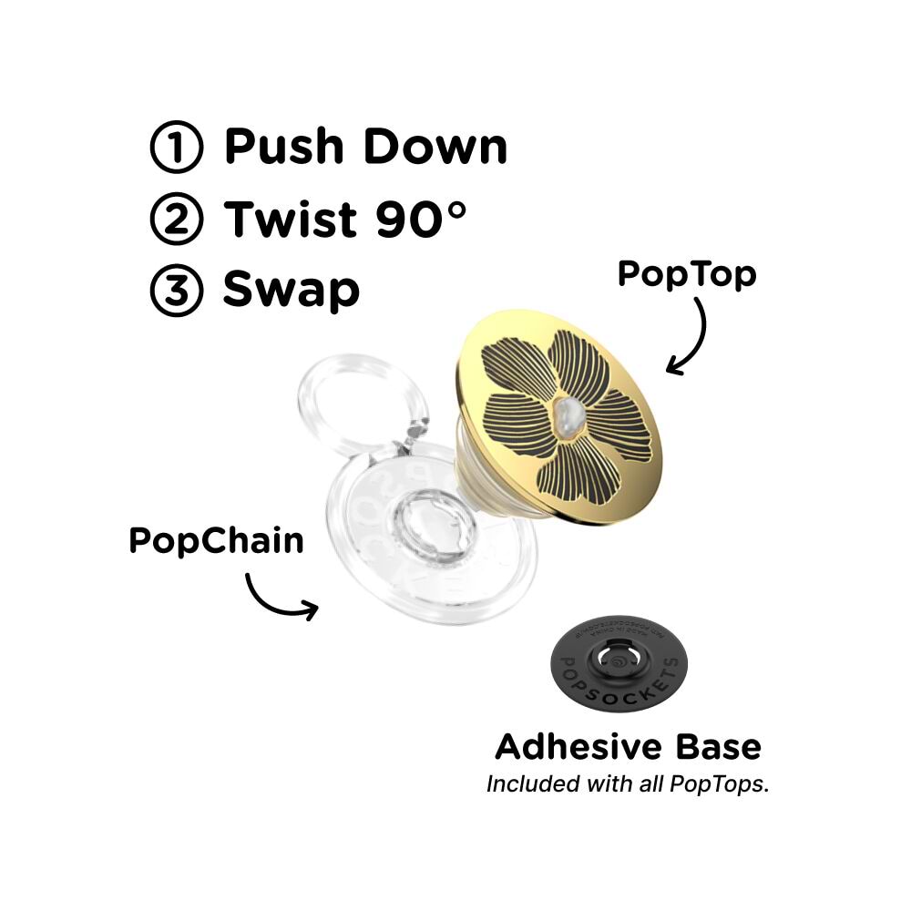 Enamel Mae Flower with Pearl — PopTop - US 06515