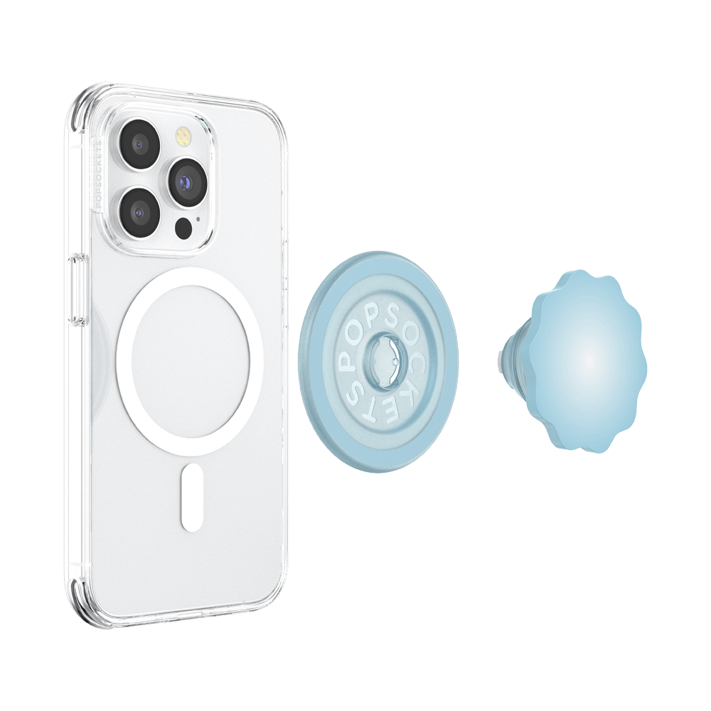 Molded Flower Blue Sigh — MagSafe PopGrip - US 33116