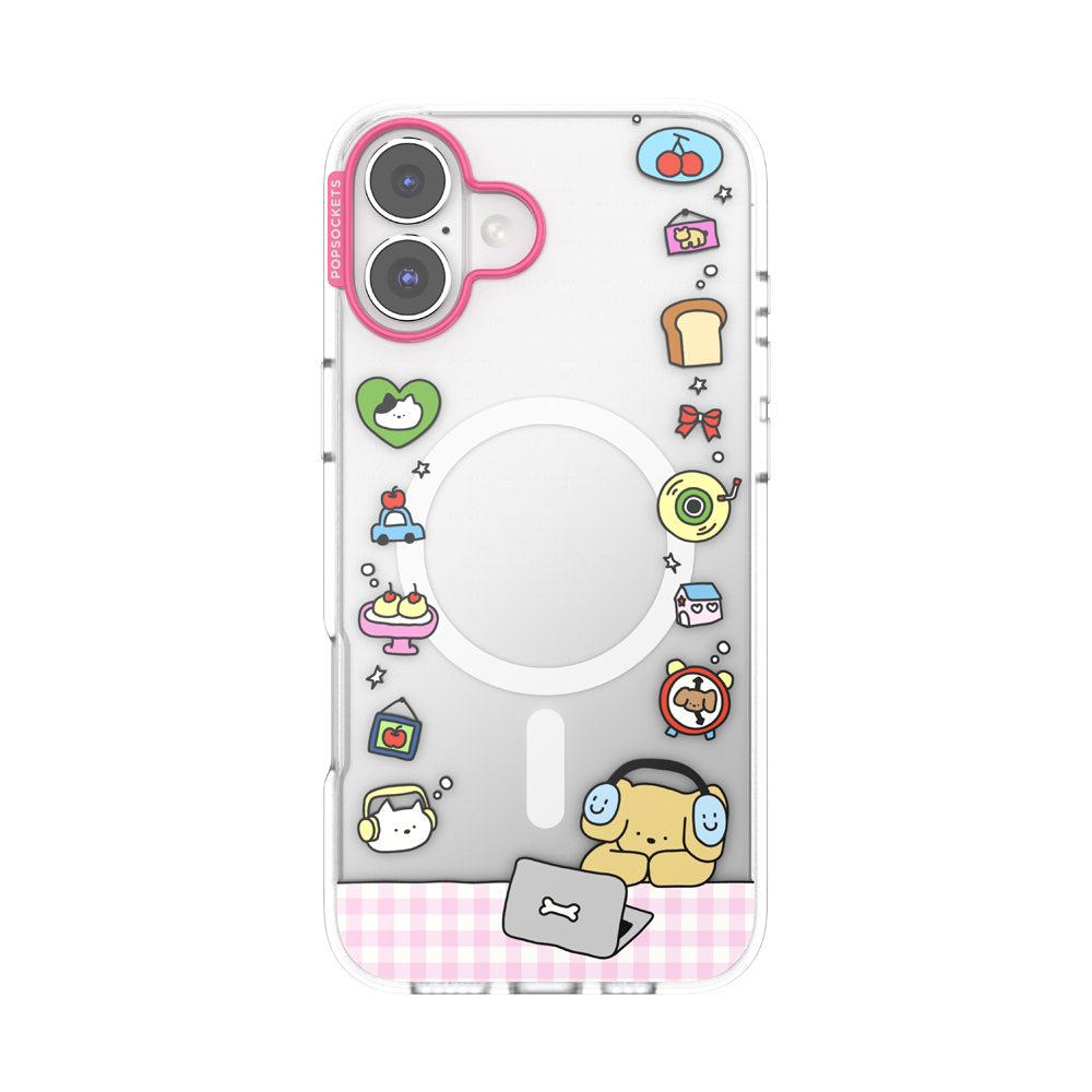 Dog Typing — iPhone 16 Plus MagSafe Case - US 90575