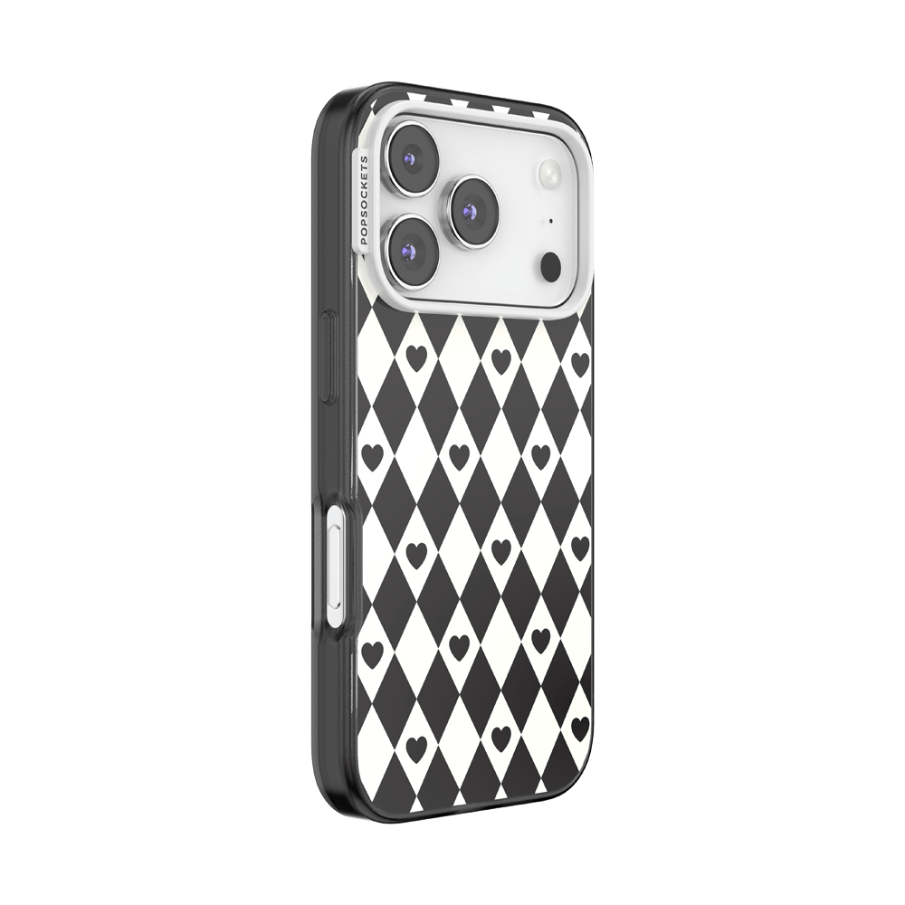 Harlequin Hearts Black — iPhone 17 Pro MagSafe Case - US 41413